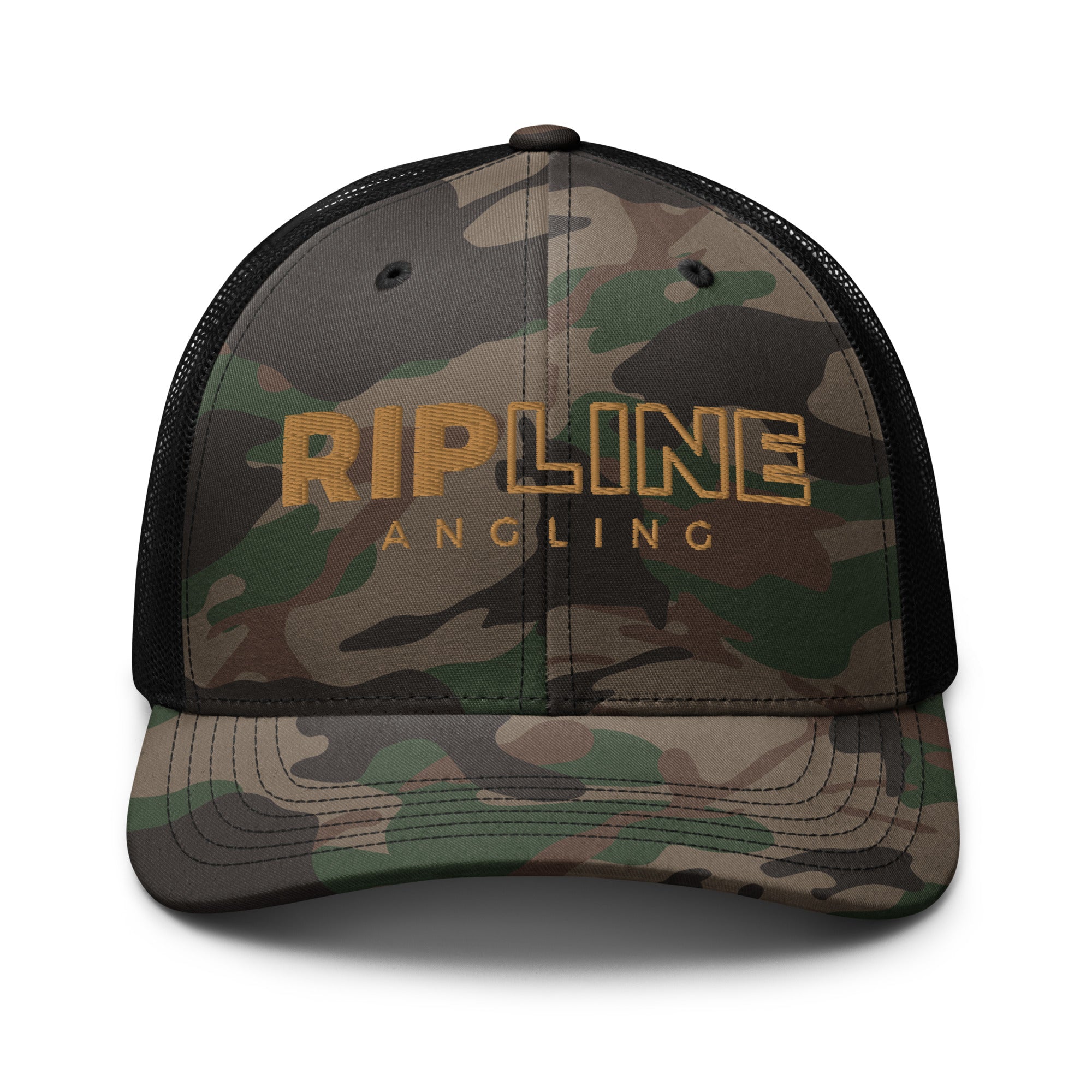 RipLine Angling Logo Camouflage Trucker Hat