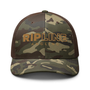 RipLine Angling Logo Camouflage Trucker Hat