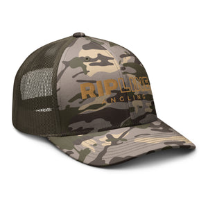 RipLine Angling Logo Camouflage Trucker Hat