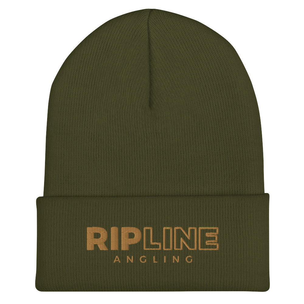 RipLine Angling Logo Knit Beanie - Special Edition - OD Green