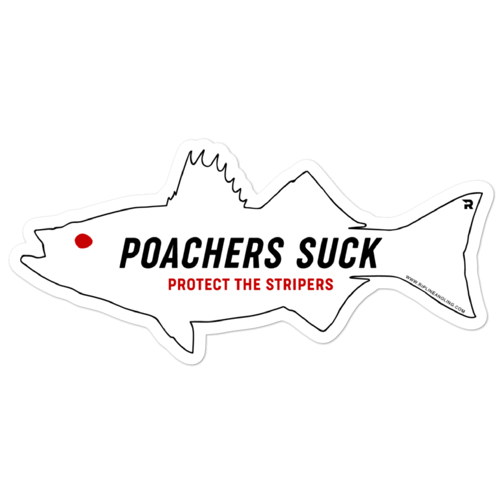 Poachers Suck Die Cut Sticker - White