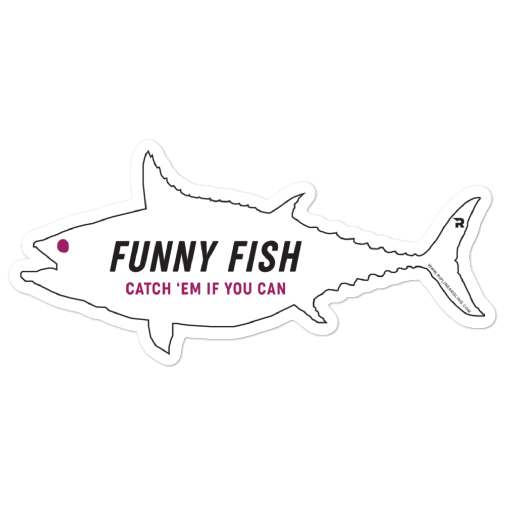 Funny Fish Die Cut Sticker