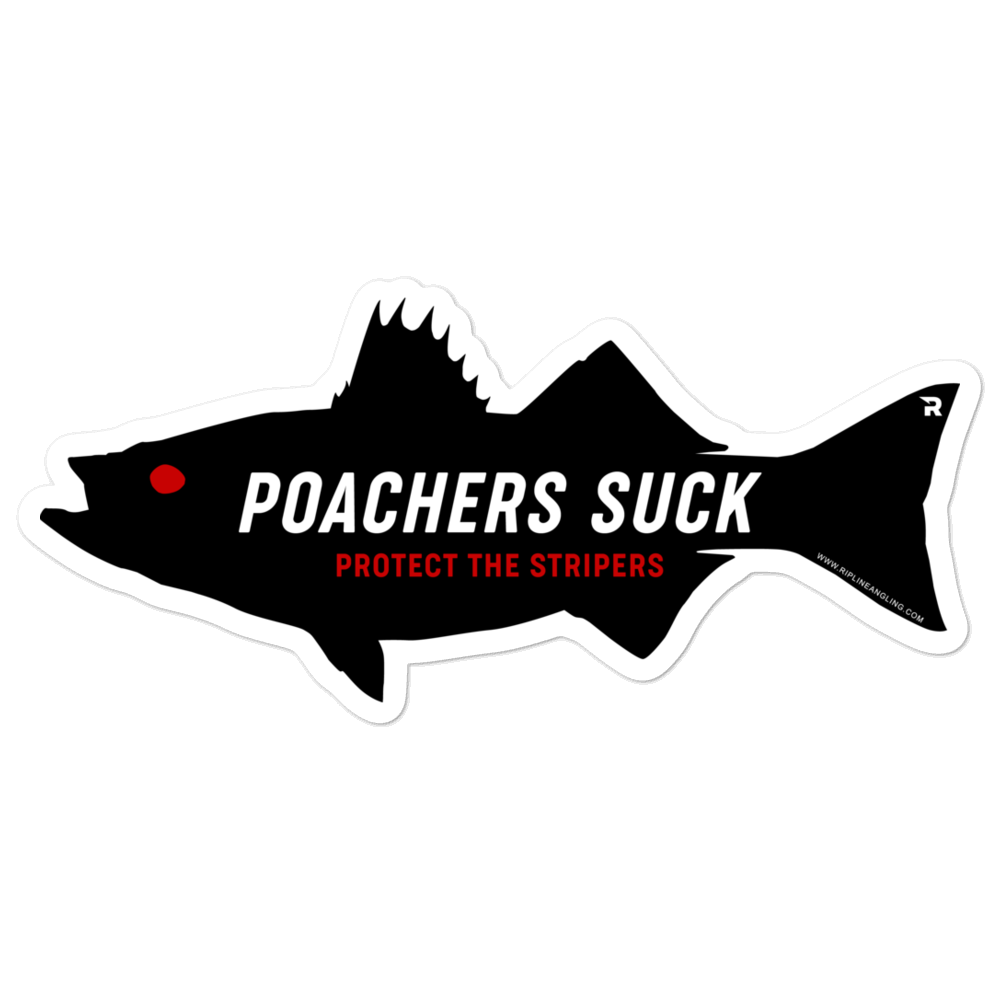 Poachers Suck Die Cut Sticker - Black