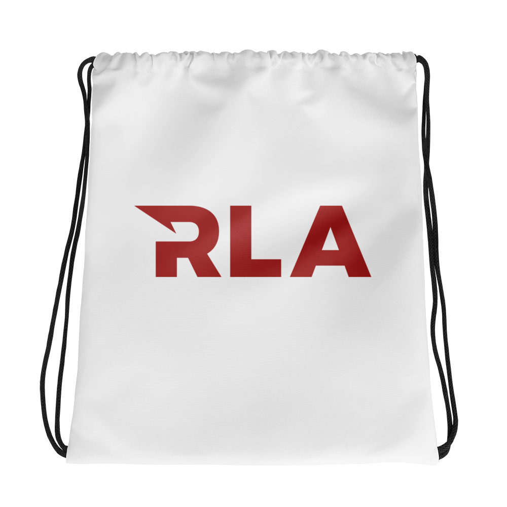 Red RLA Logo Drawstring Bag