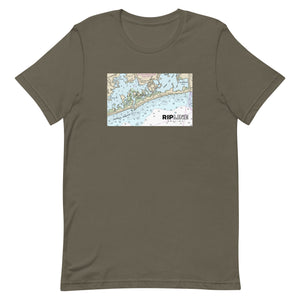 Charlestown Breachway Nautical Chart Graphic T-Shirt