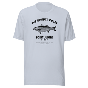 The Striper Coast - Point Judith Light Graphic T-Shirt