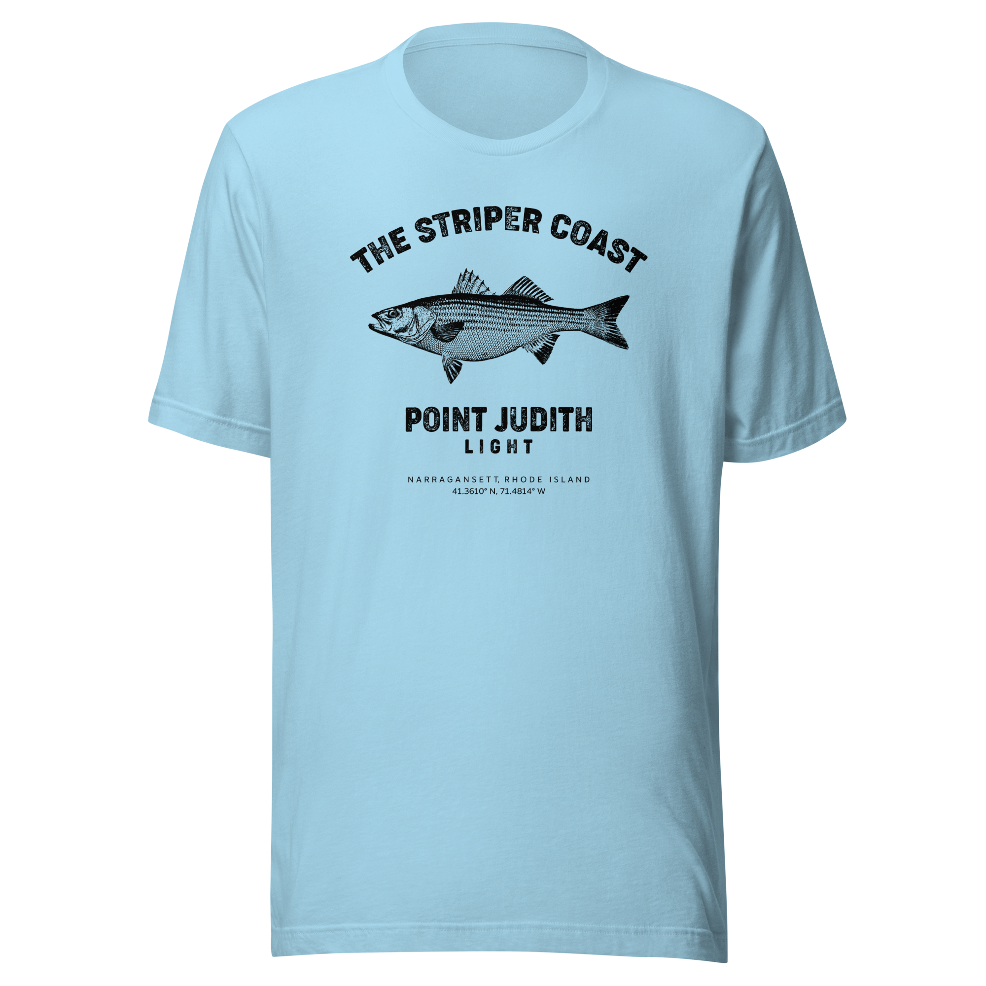 The Striper Coast - Point Judith Light Graphic T-Shirt