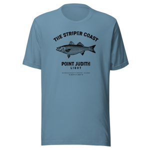 The Striper Coast - Point Judith Light Graphic T-Shirt