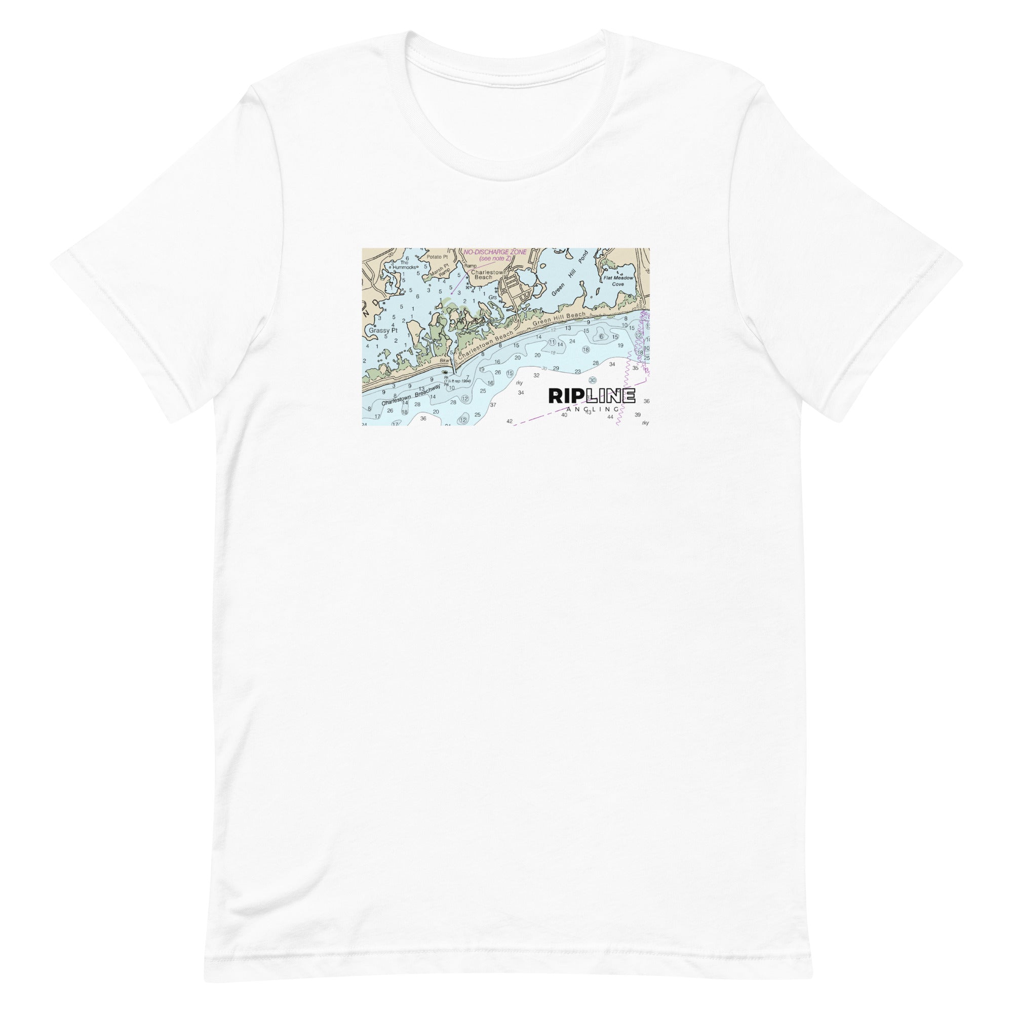 Charlestown Breachway Nautical Chart Graphic T-Shirt